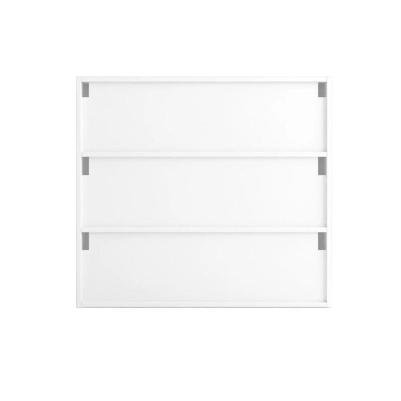 White Glass Door Shoe Storage Cabinet with RGB LED Light by HouseOfZazla