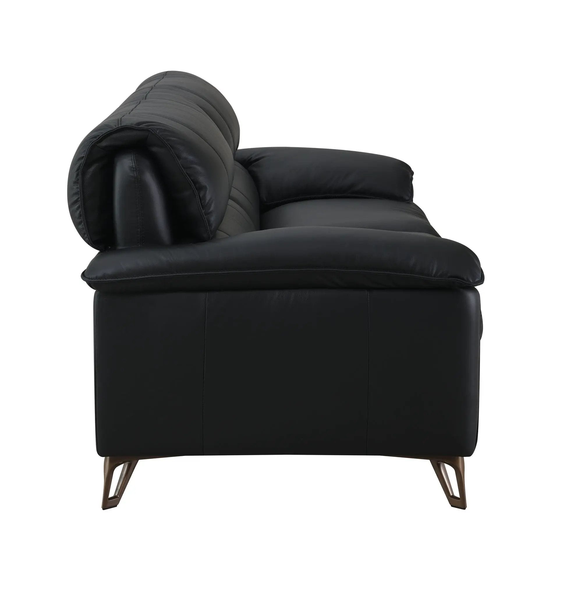 Eilene - Top Grain Leather Sofa - Black by Unique Piece Furniture
