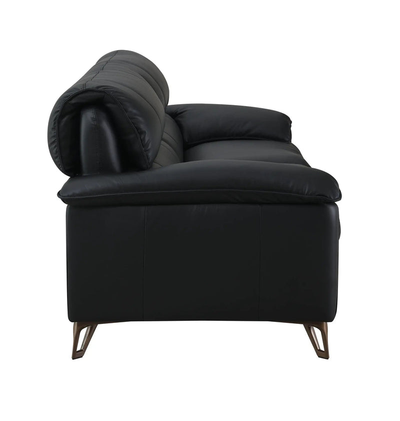 Eilene - Top Grain Leather Sofa - Black by Unique Piece Furniture
