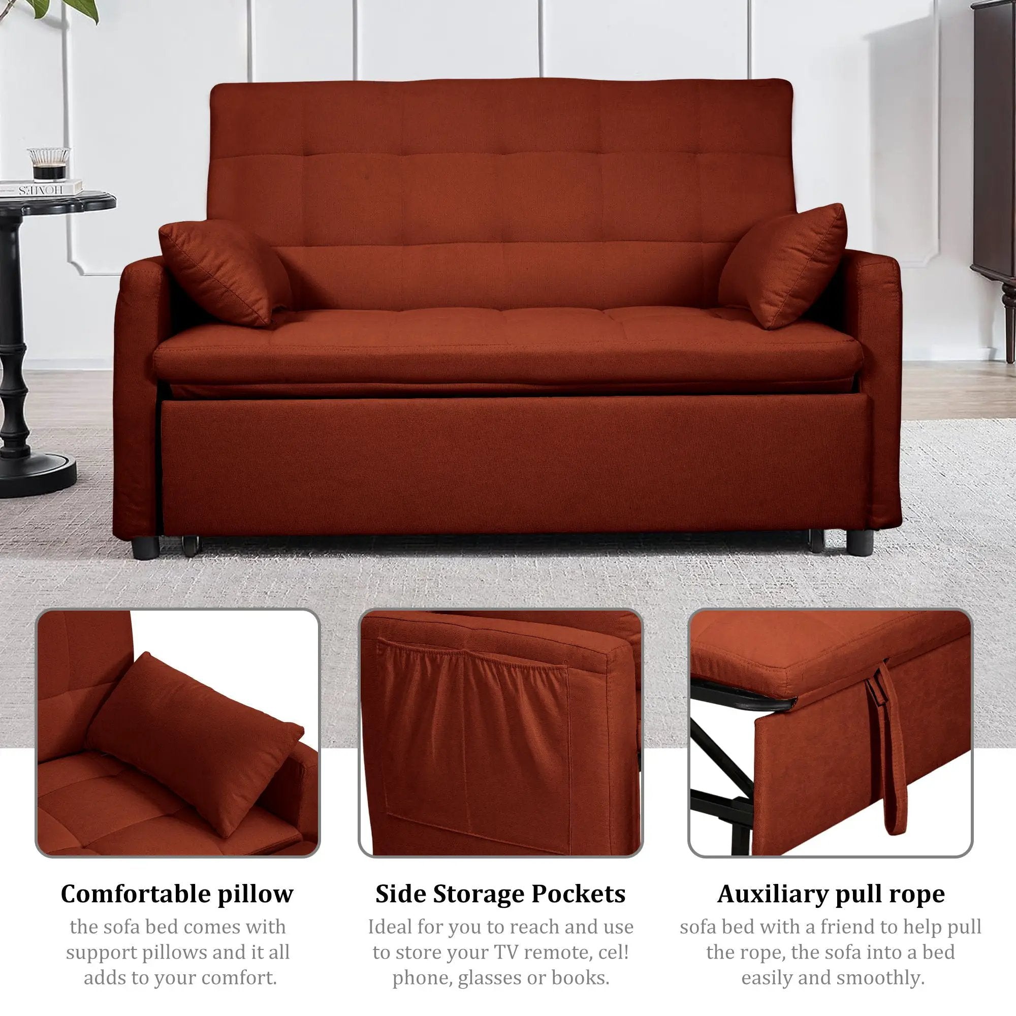 Balus - Sofa Bed Combination With Storage Pockets by HouseOfZazla