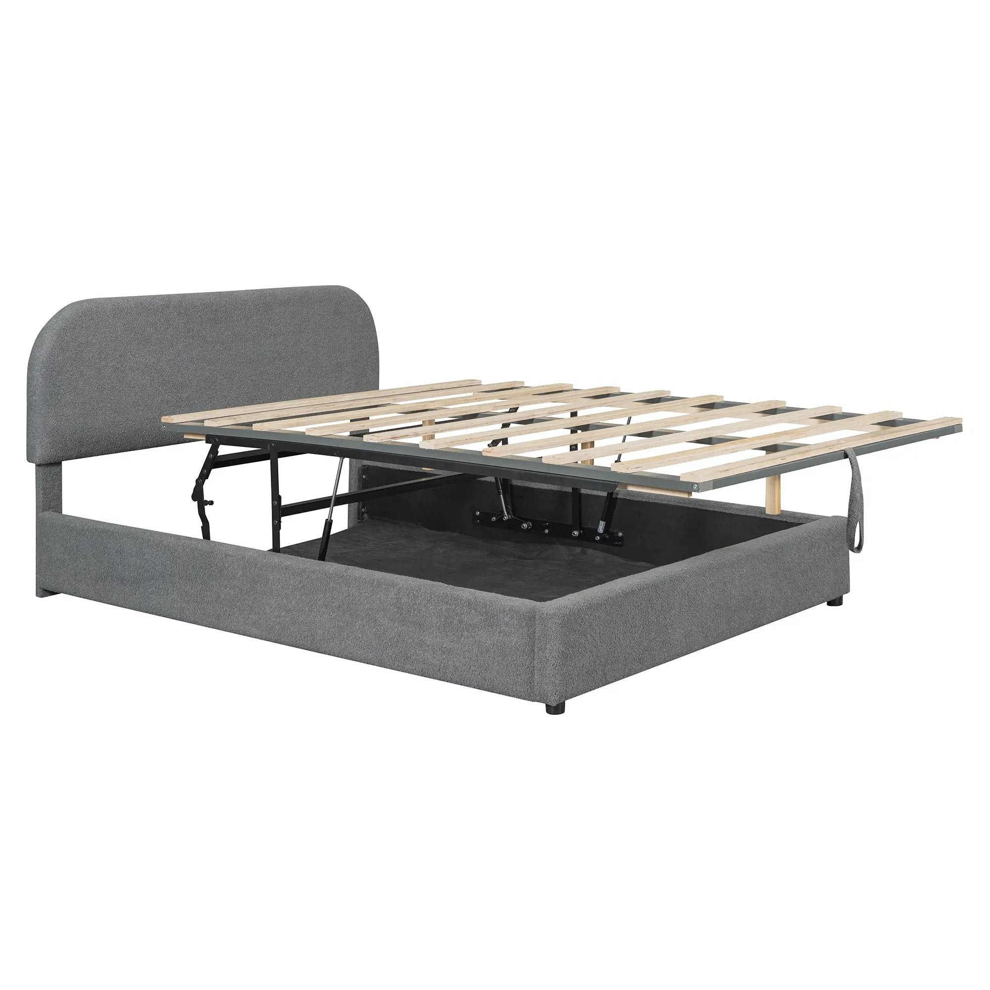 Upholstered Platform Bed With Hydraulic Storage System by HouseOfZazla