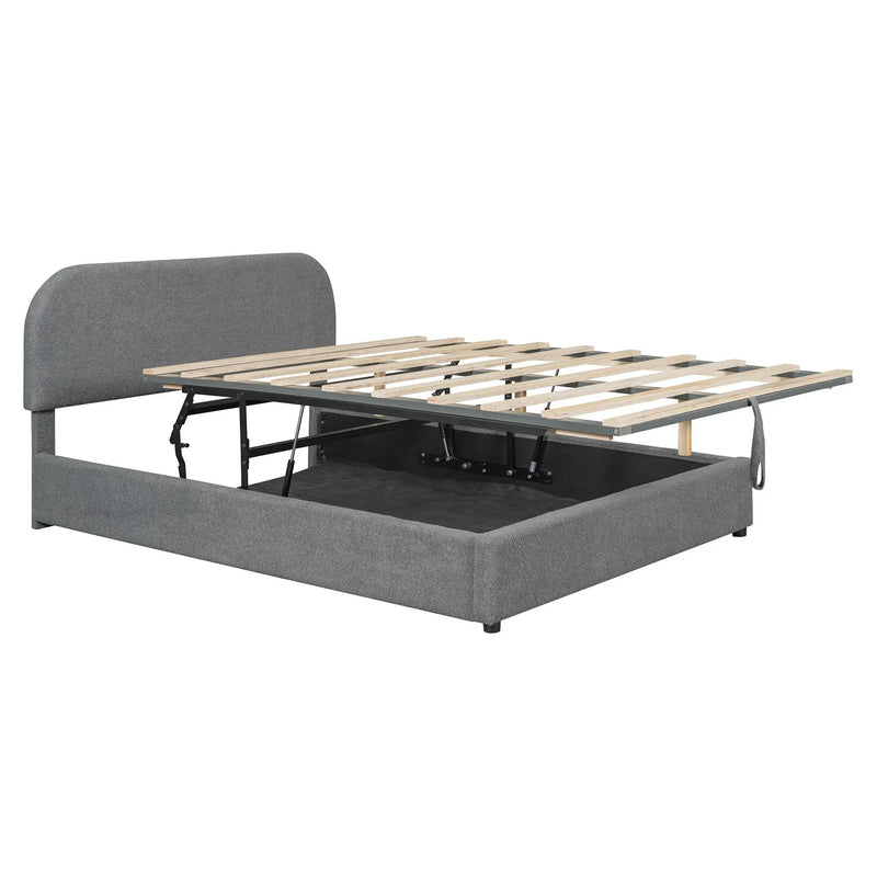 Upholstered Platform Bed With Hydraulic Storage System by HouseOfZazla