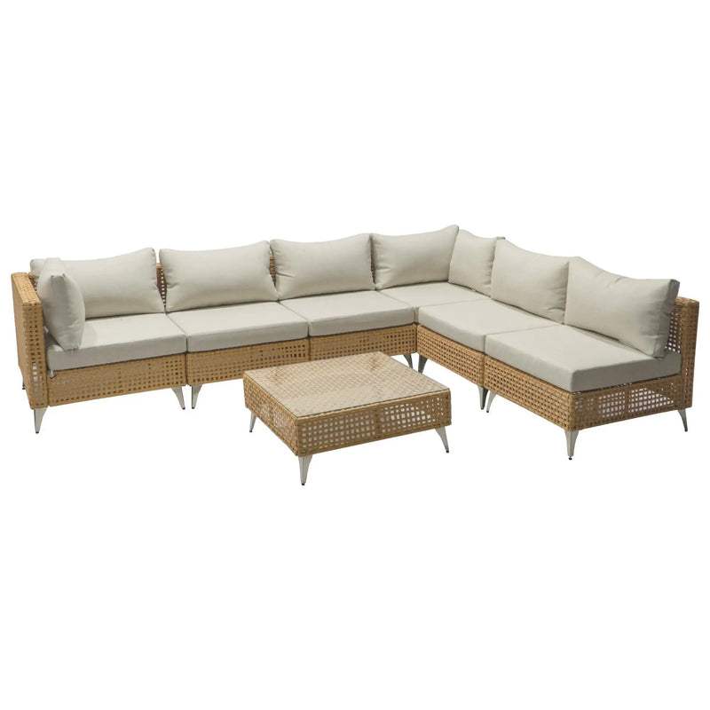 K&K 7-Piece Wicker Patio Furniture Set by HouseOfZazla