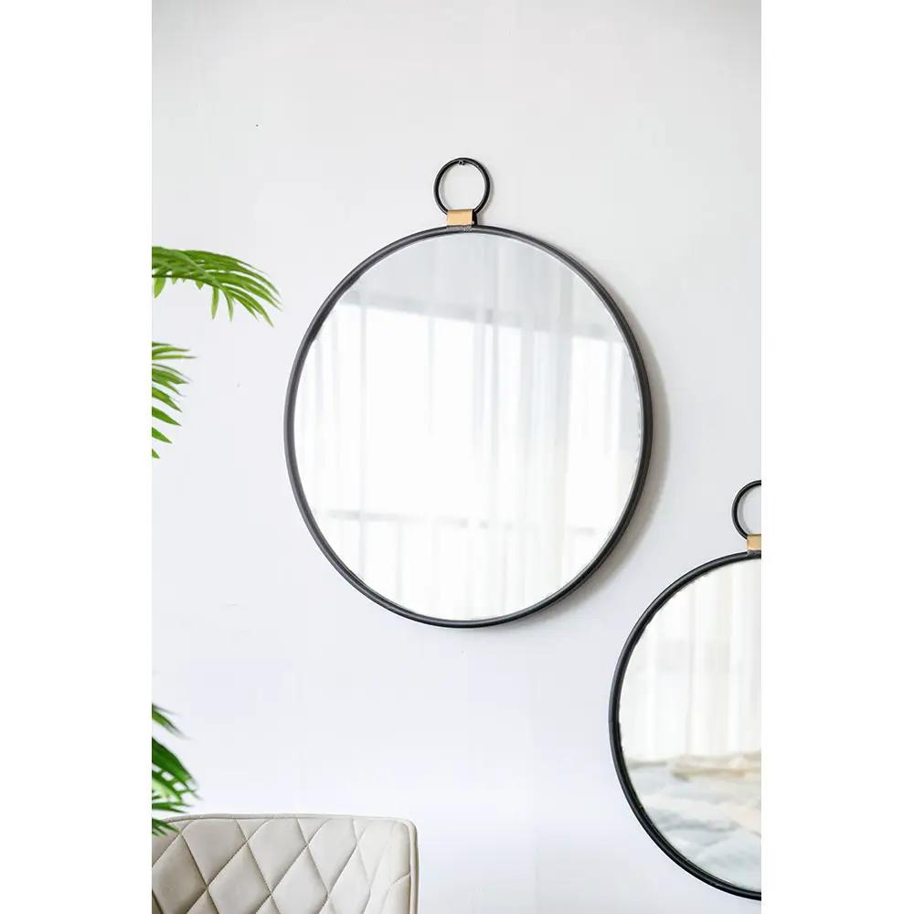 Wall Mirror With Frame, Contemporary Minimalist Accent Mirror For Living Room, Foyer, Entryway, Bedroom - Black by Unique Piece Furniture