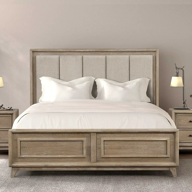 3 Piece Bedroom Set With Padded Headboard, 2 Nightstands by Unique Piece Furniture
