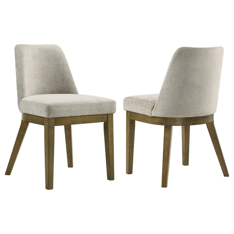 Castlewood Upholstered Side Chair Light Tan (Set of 2) by Unique Piece Furniture