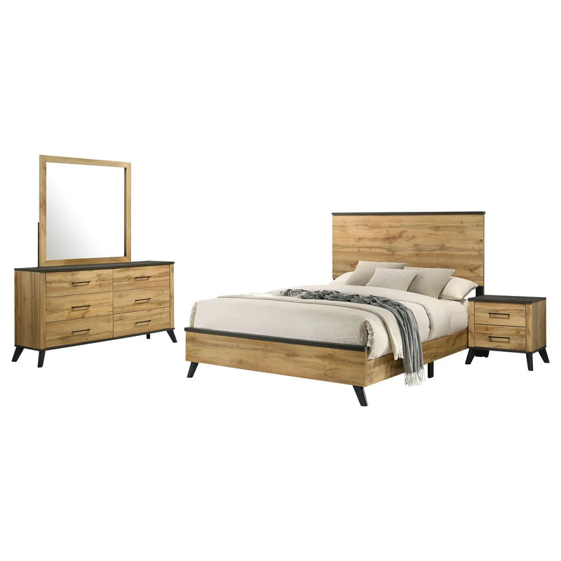 Kaywood 4-piece Eastern King Bedroom Set Natural Pine by Unique Piece Furniture