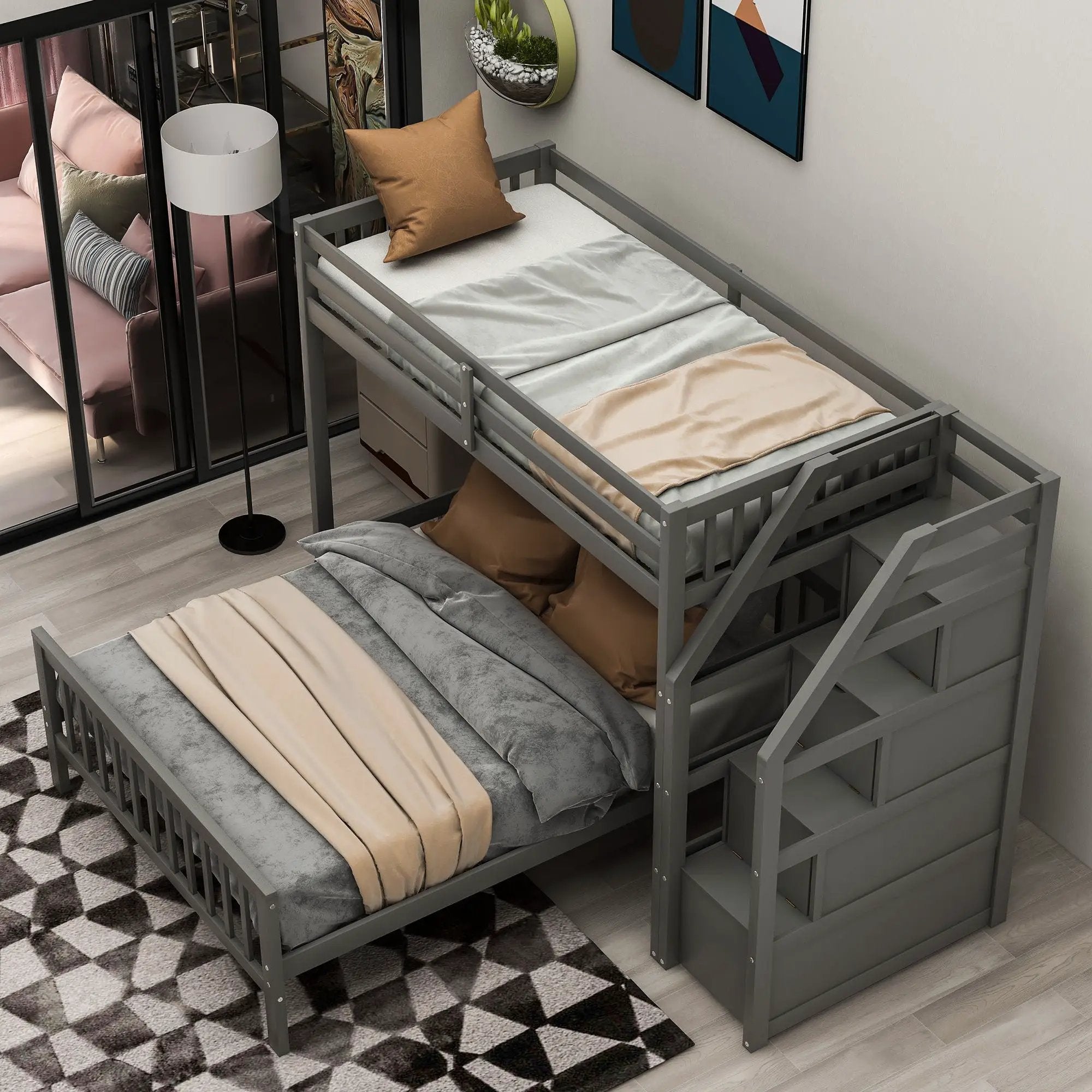Loft Bed With Staircase And Storage by Unique Piece Furniture