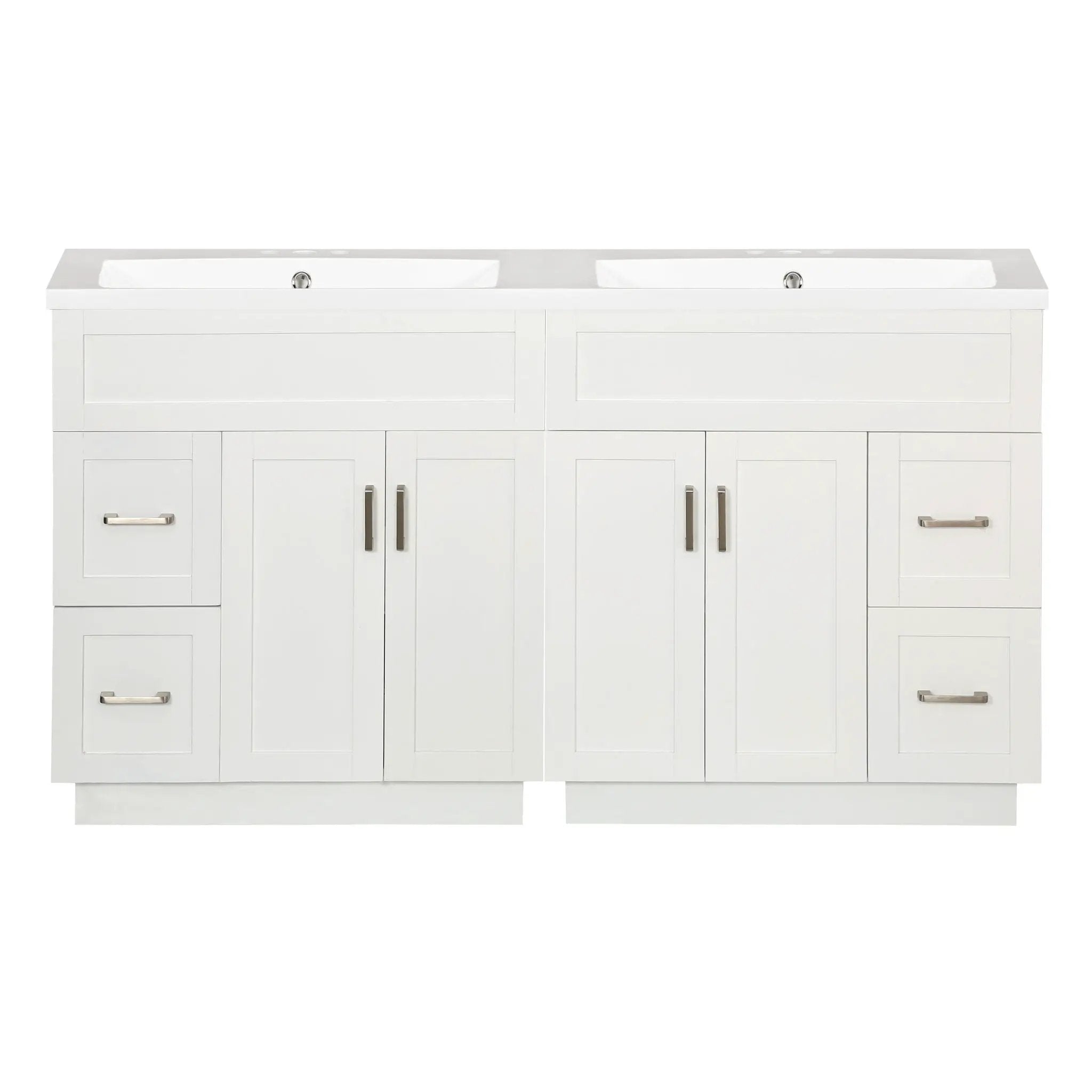 Bathroom Vanity With 2 Doors, 2 Drawers, Adjustable Shelf, Hidden Slides & Soft Close Hinges
