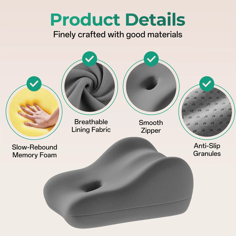 27° Ergonomic Memory Foam Support Pillow for Couples by HouseOfZazla