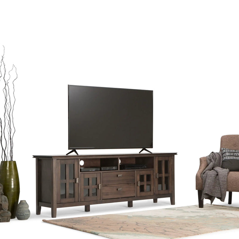 Artisan - TV Media Stand - Natural Aged Brown by Unique Piece Furniture