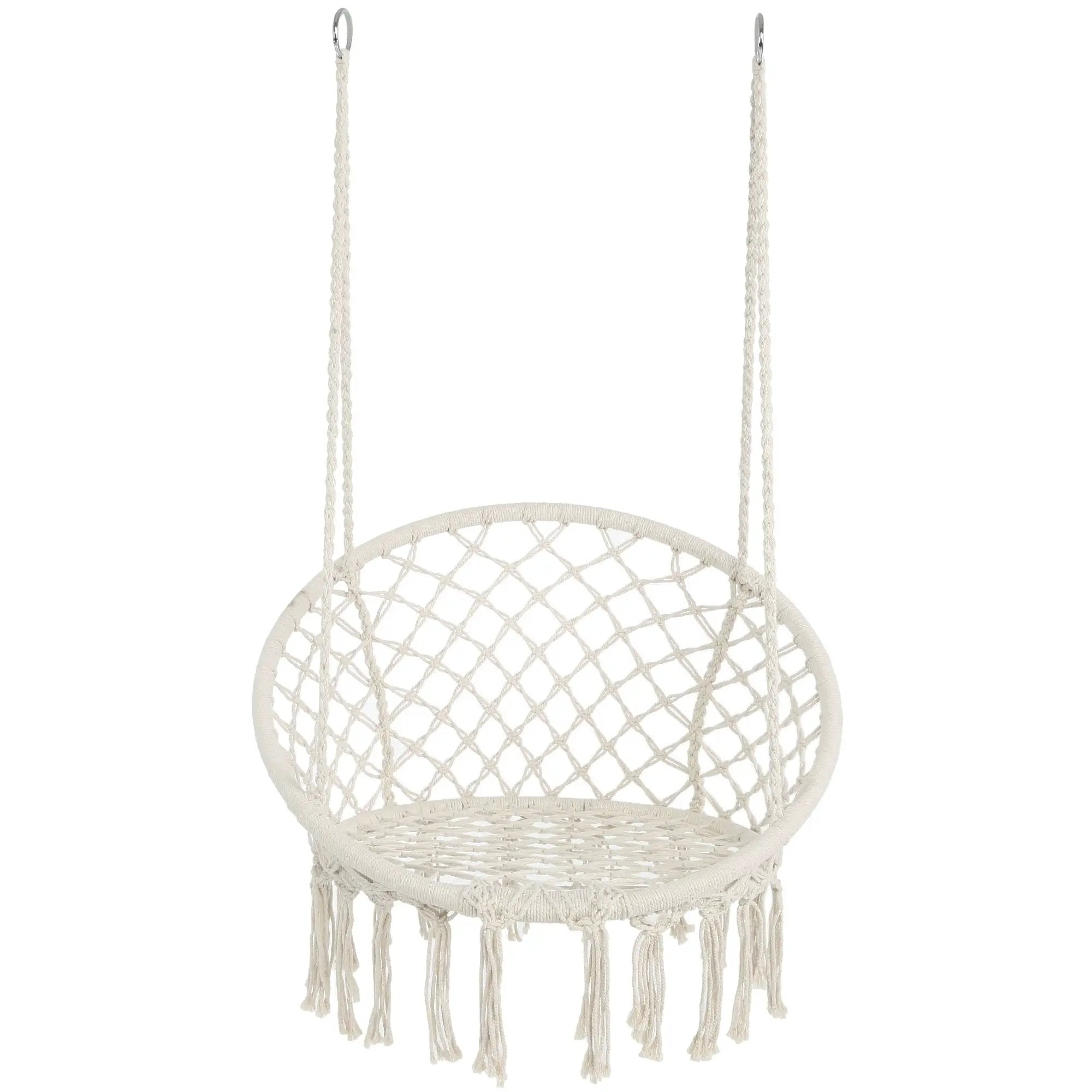 Macrame Hanging Hammock Chair, Rope Swing For Indoor And Outdoor Use by Unique Piece Furniture