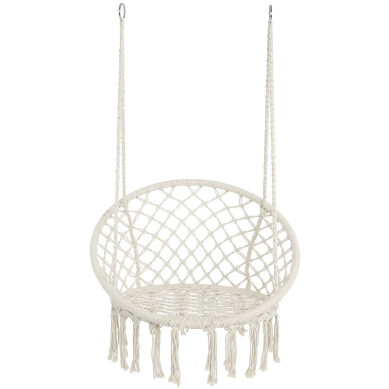 Macrame Hanging Hammock Chair, Rope Swing For Indoor And Outdoor Use by Unique Piece Furniture