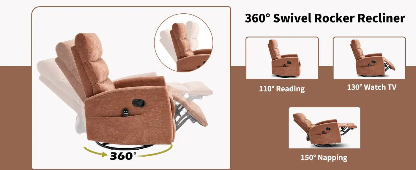 Heat Massage Manual Recliner Chair by HouseOfZazla