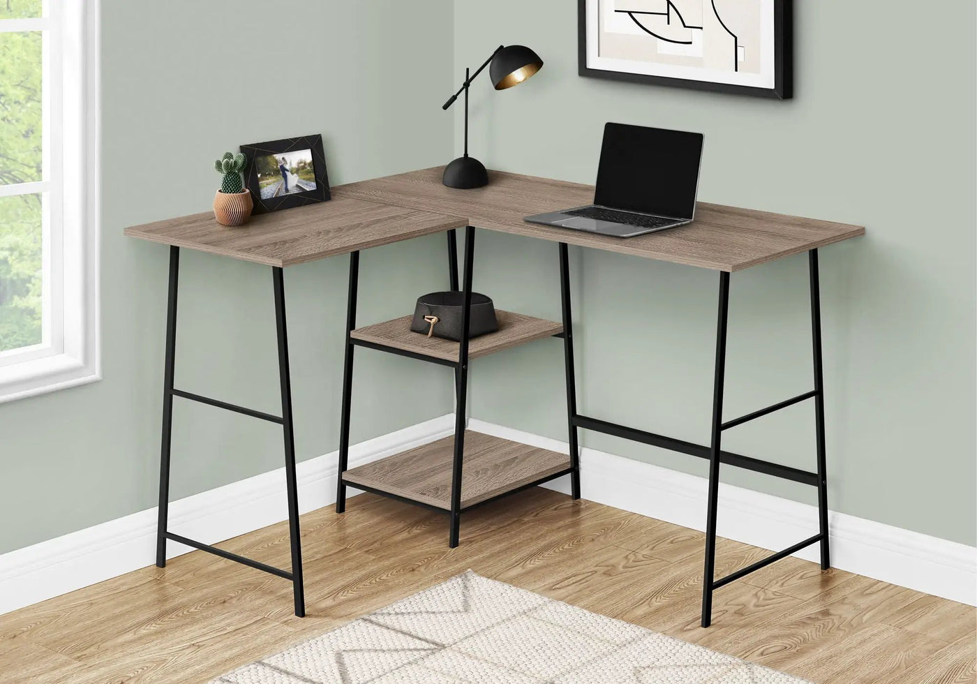 Computer Desk, Home Office, Corner, Storage Shelves, L Shape, Work, Laptop, Contemporary, Modern by Unique Piece Furniture