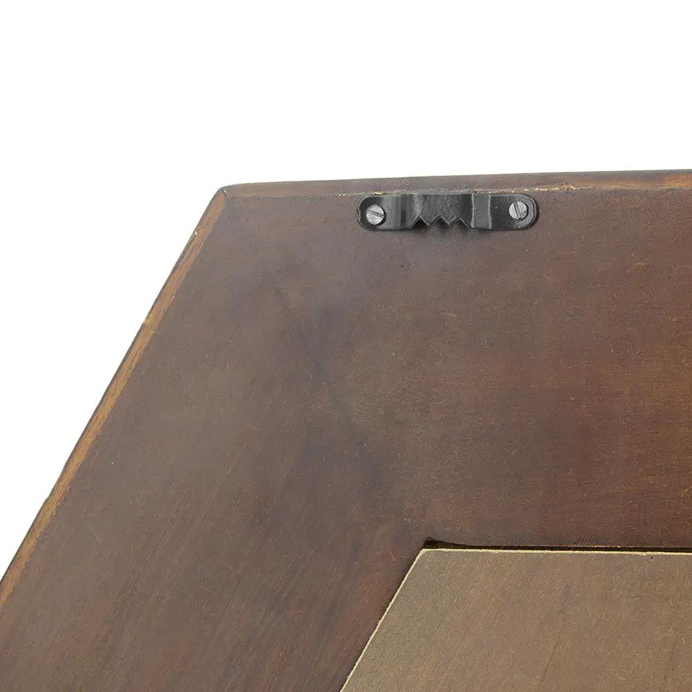Hexagon Mirror With Natural Wood Frame, Wall Decor For Living Room Bathroom Hallway by Unique Piece Furniture