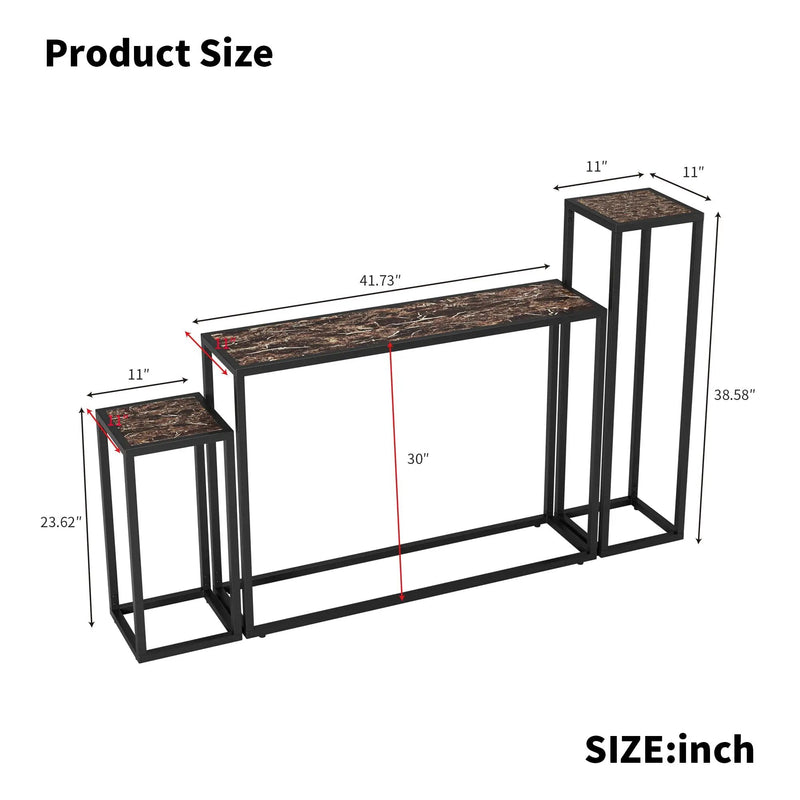 3-Piece Set of Narrow Table by HouseOfZazla