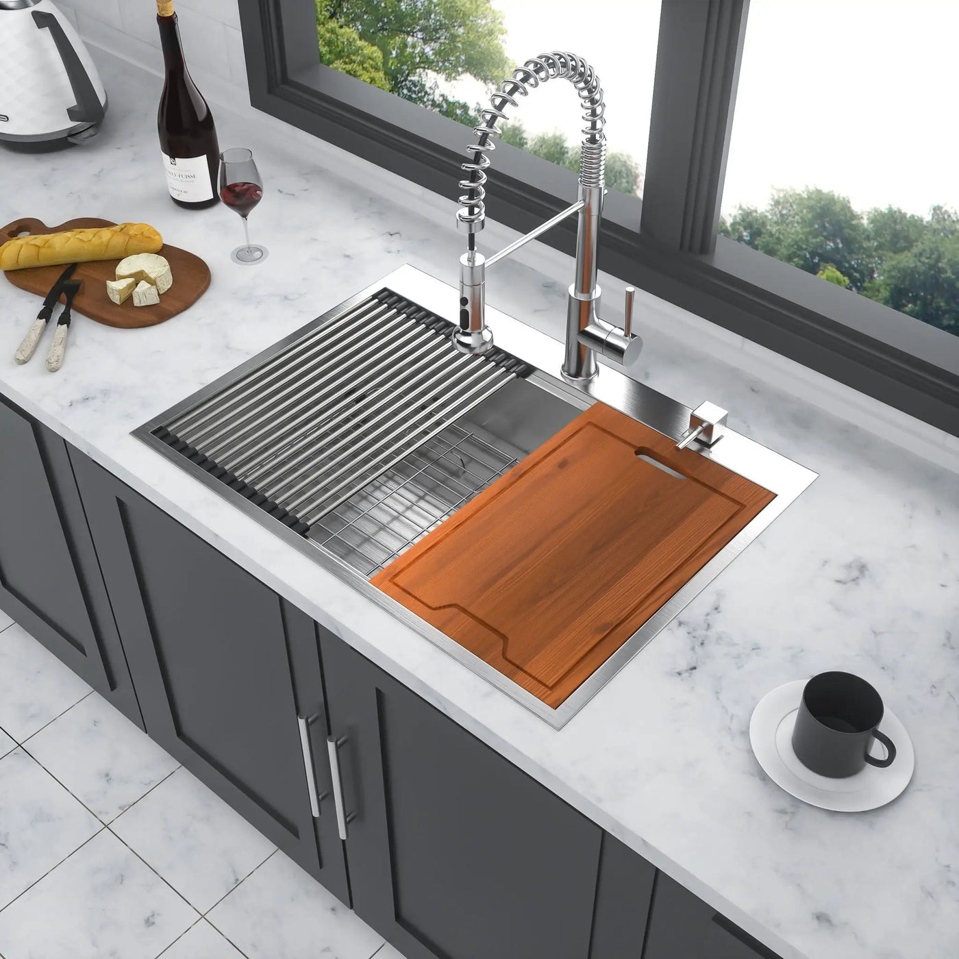 Drop In Kitchen Sink Stainless Steel 16 Gauge by HouseOfZazla