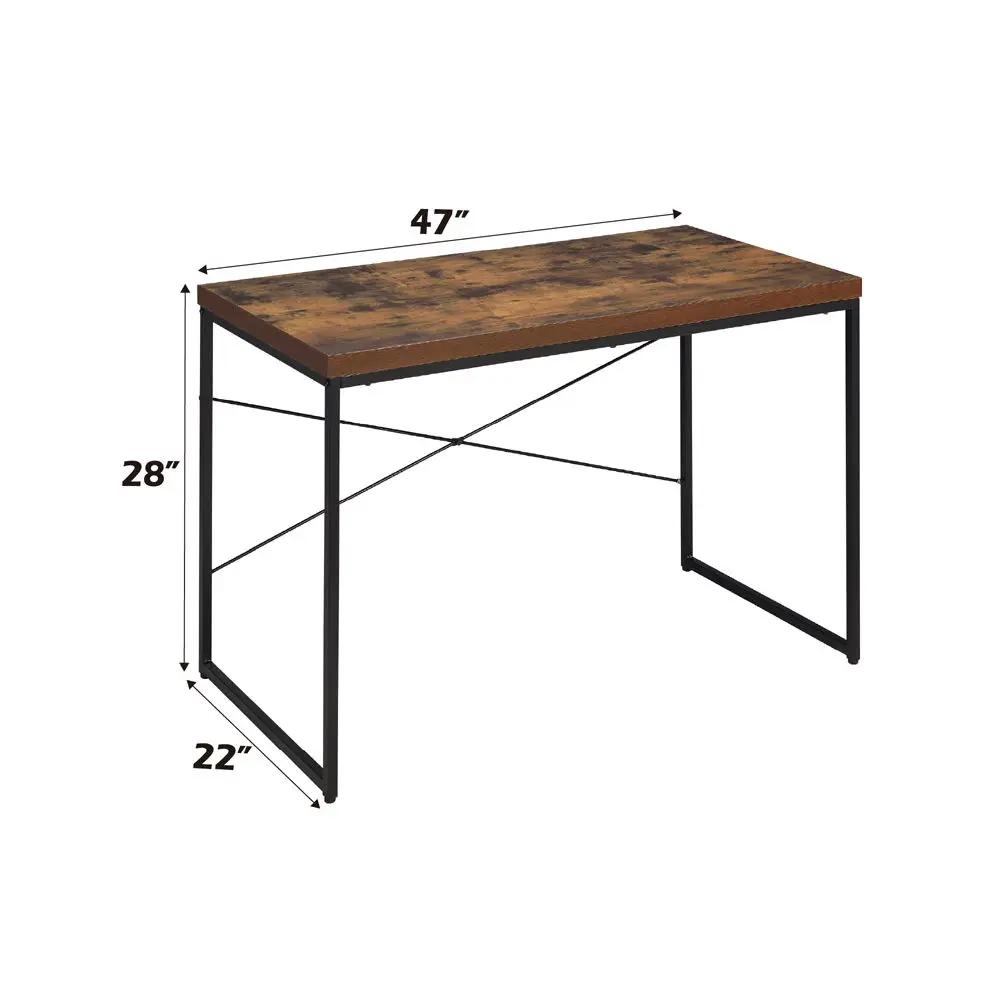 Bob - Writing Desk (Same Ac00906) - Weathered Oak & Black by Unique Piece Furniture