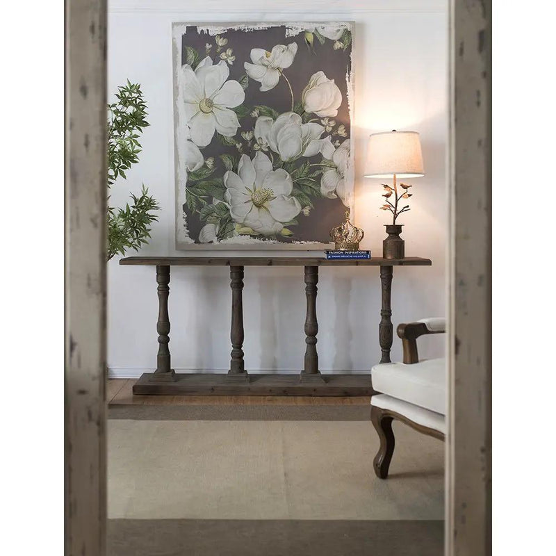 Large Botanical Wall Art Prints, Home Decor For Living Room Dining Room Bedroom Hallway - White / Gray by HouseOfZazla