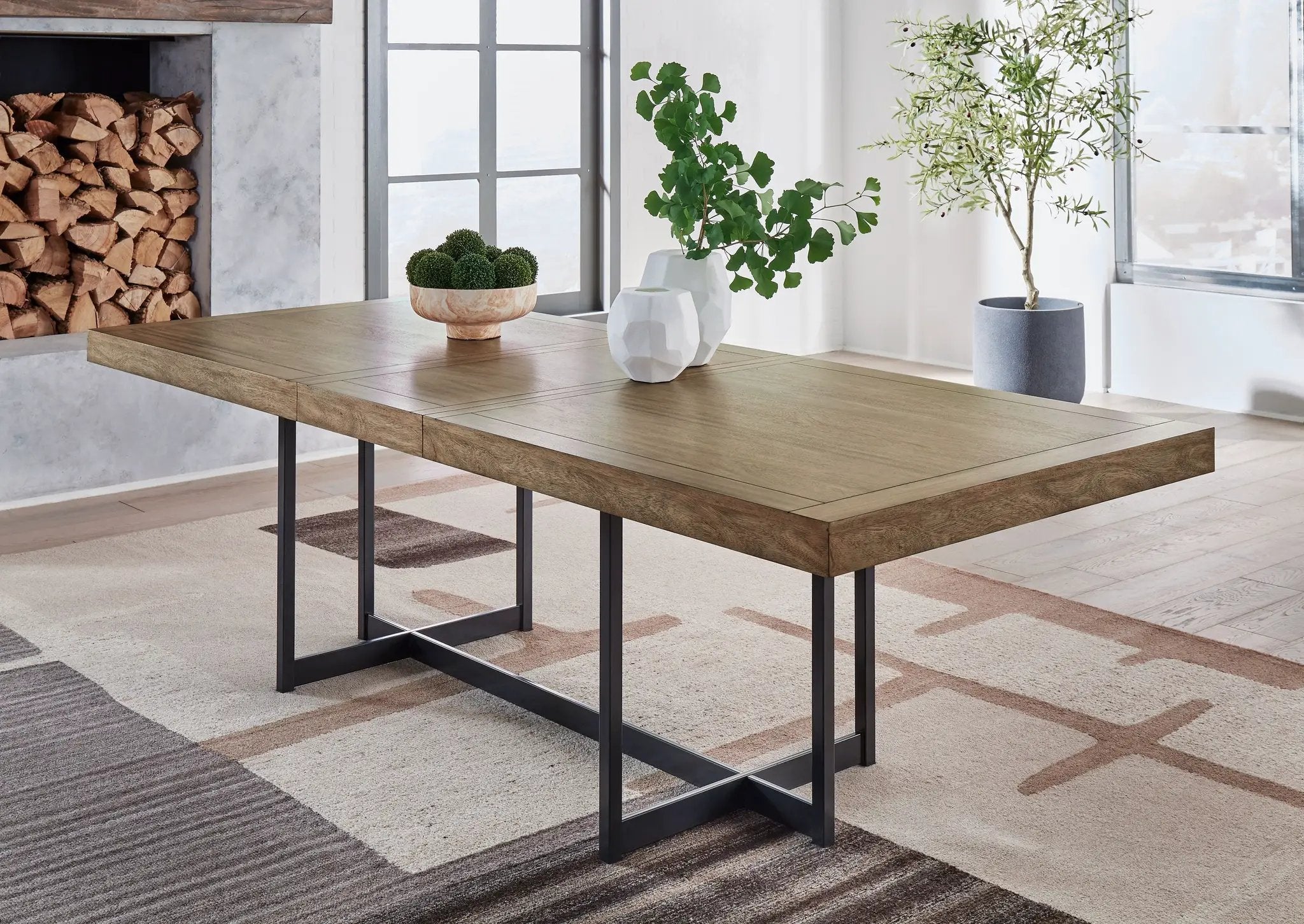 Tomtyn - Rectangular Dining Room Extension Table - Light Brown by Unique Piece Furniture