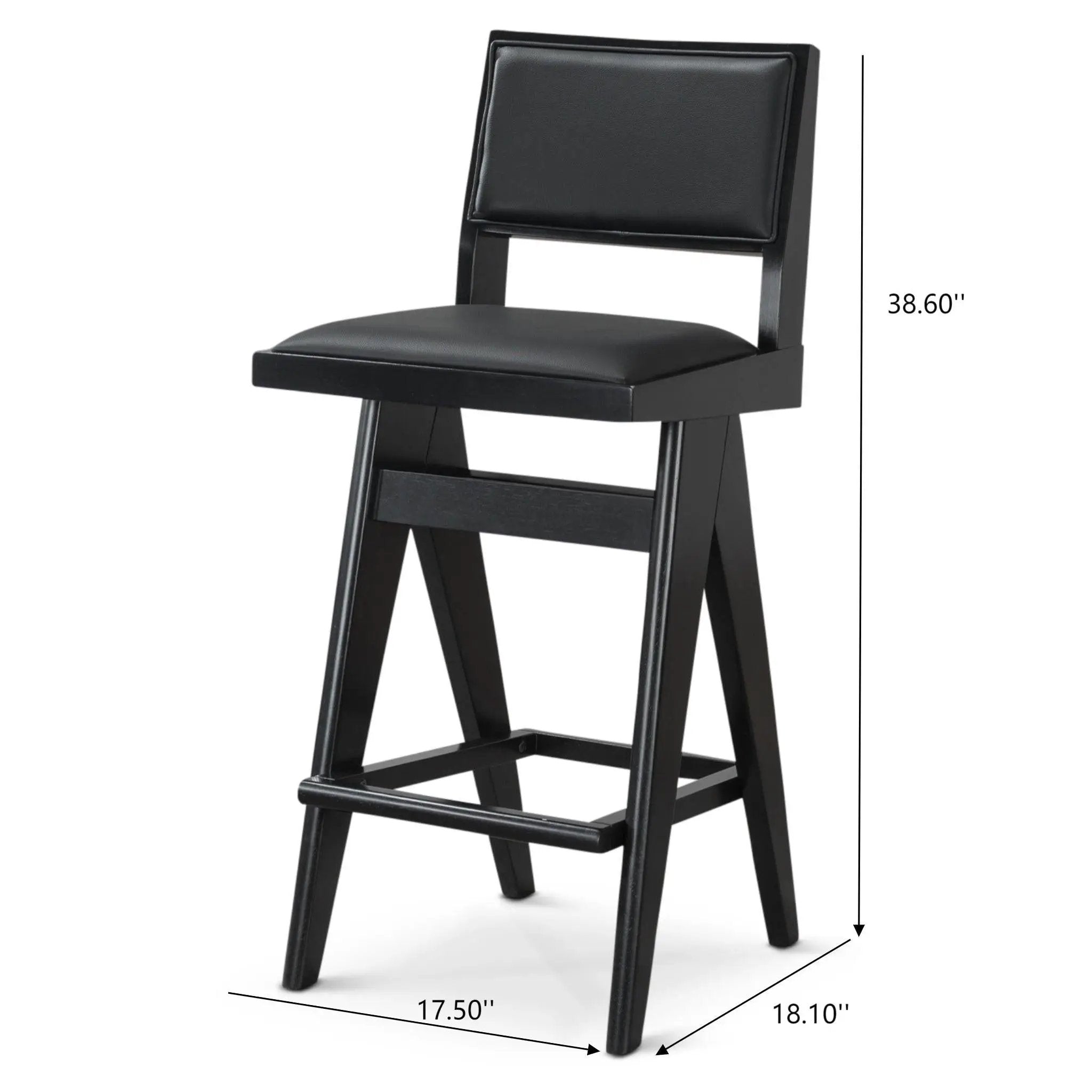Keira - Bar Stool (Set of 2) - Black by Unique Piece Furniture
