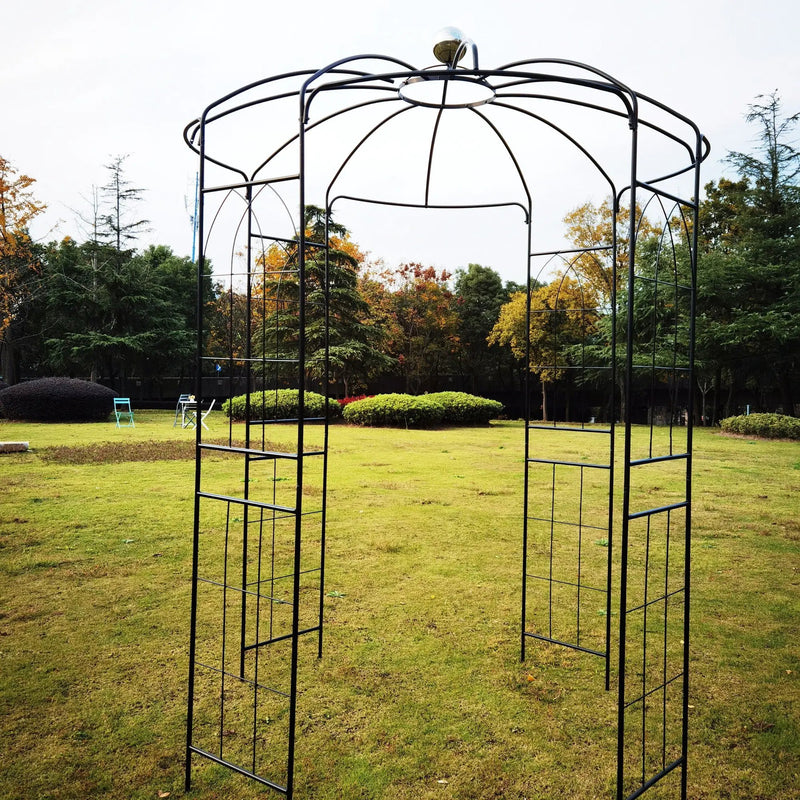 Metal Garden Arch Iron Garden Arbors Gazebo Dia High Birdcage Shape Pergola Pavilion For Wedding Ceremony by HouseOfZazla