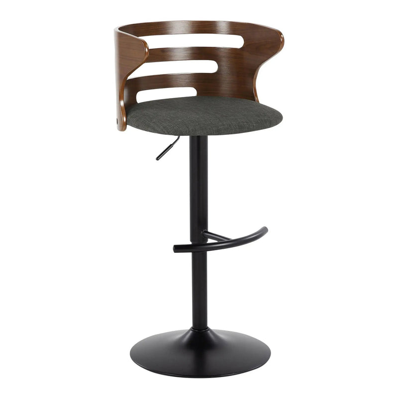 Cosi - Mid Century Modern Adjustable Barstool With Swivel With Rounded T Footrest (Set of 2) by Unique Piece Furniture