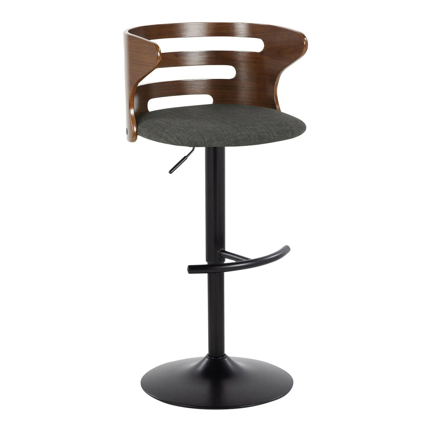 Cosi - Mid Century Modern Adjustable Barstool With Swivel With Rounded T Footrest (Set of 2) by Unique Piece Furniture