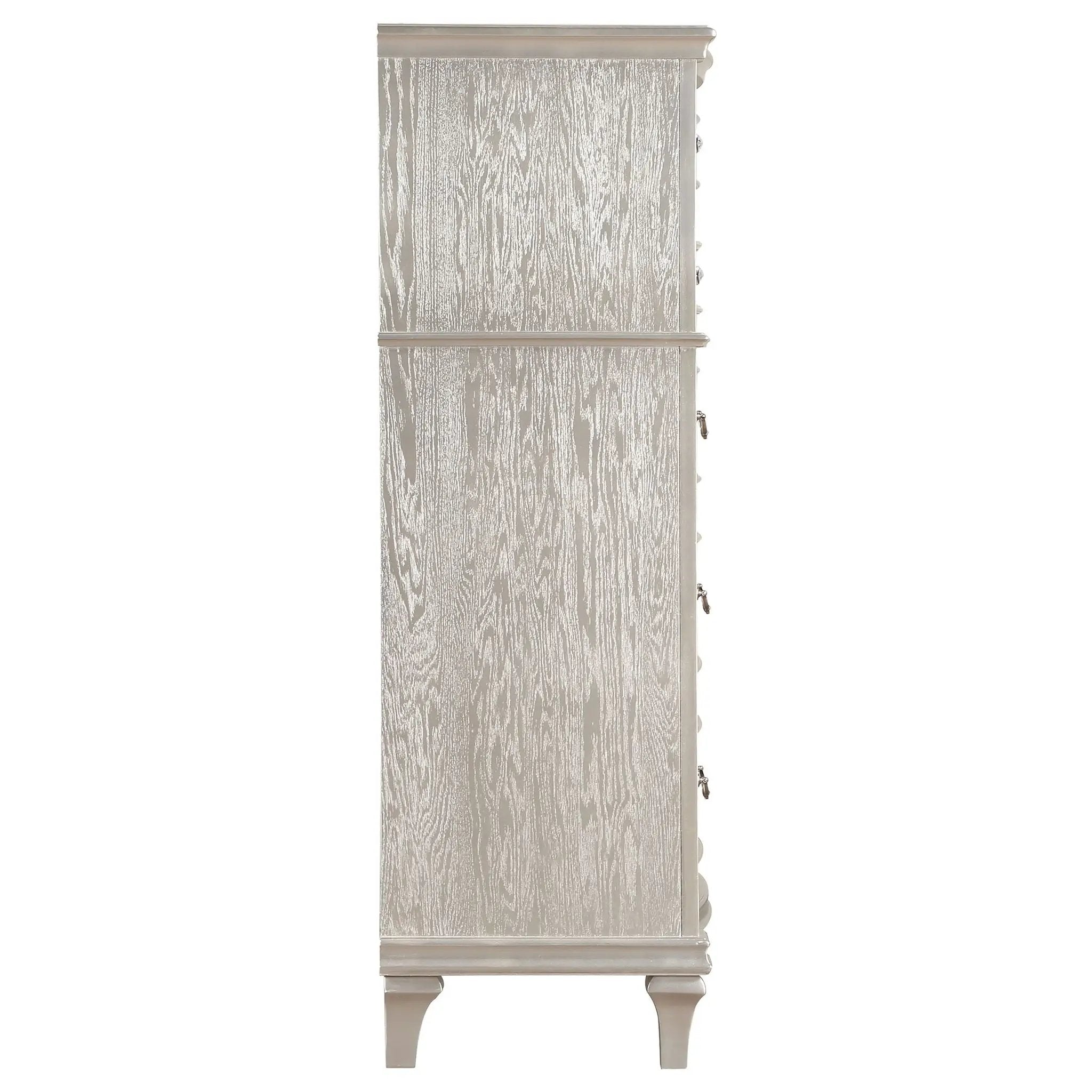Katerina - 5 Drawer Chest With Hidden Drawer - Oak