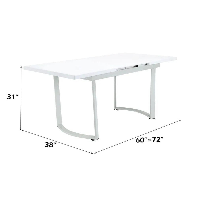 Palton - Dining Table - High Gloss White by Unique Piece Furniture