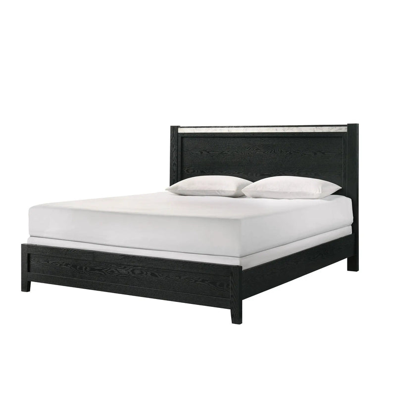 Contemporary Panel Bed With Accents by Unique Piece Furniture