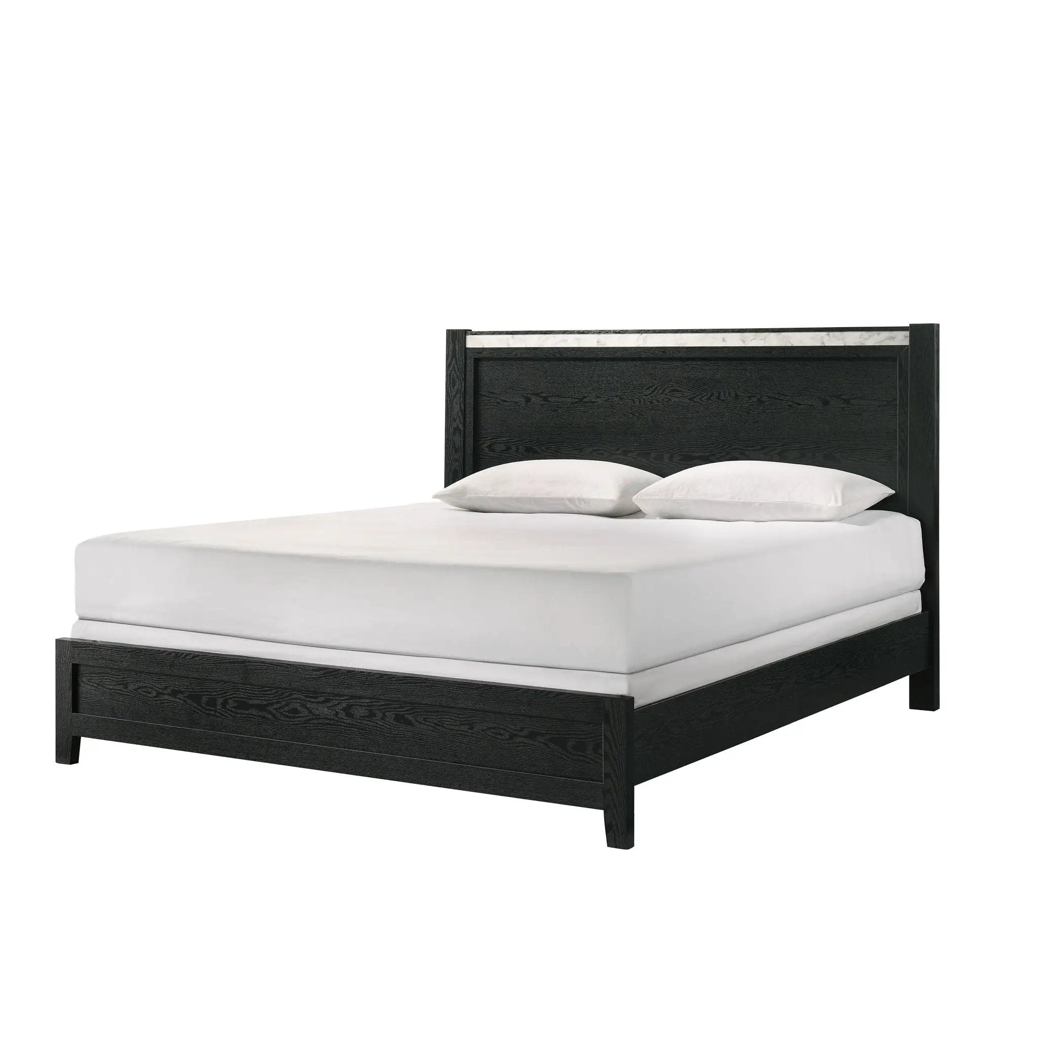 Contemporary Panel Bed With Accents by HouseOfZazla