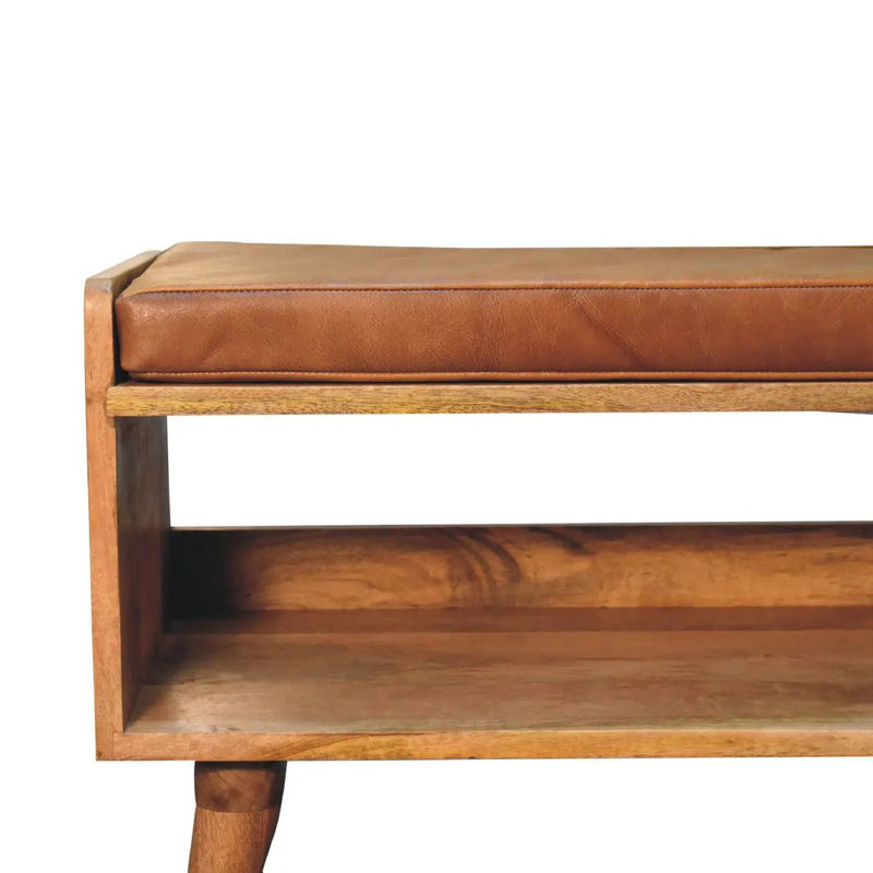 Solid Wood Bench With Upholstered Sea by HouseOfZazla