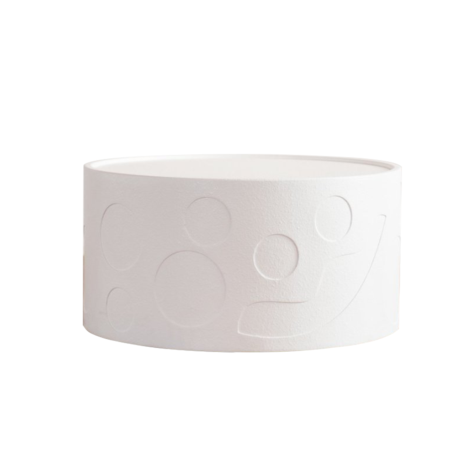 Round Side Table with Handcrafted Relief Design by HouseOfZazla