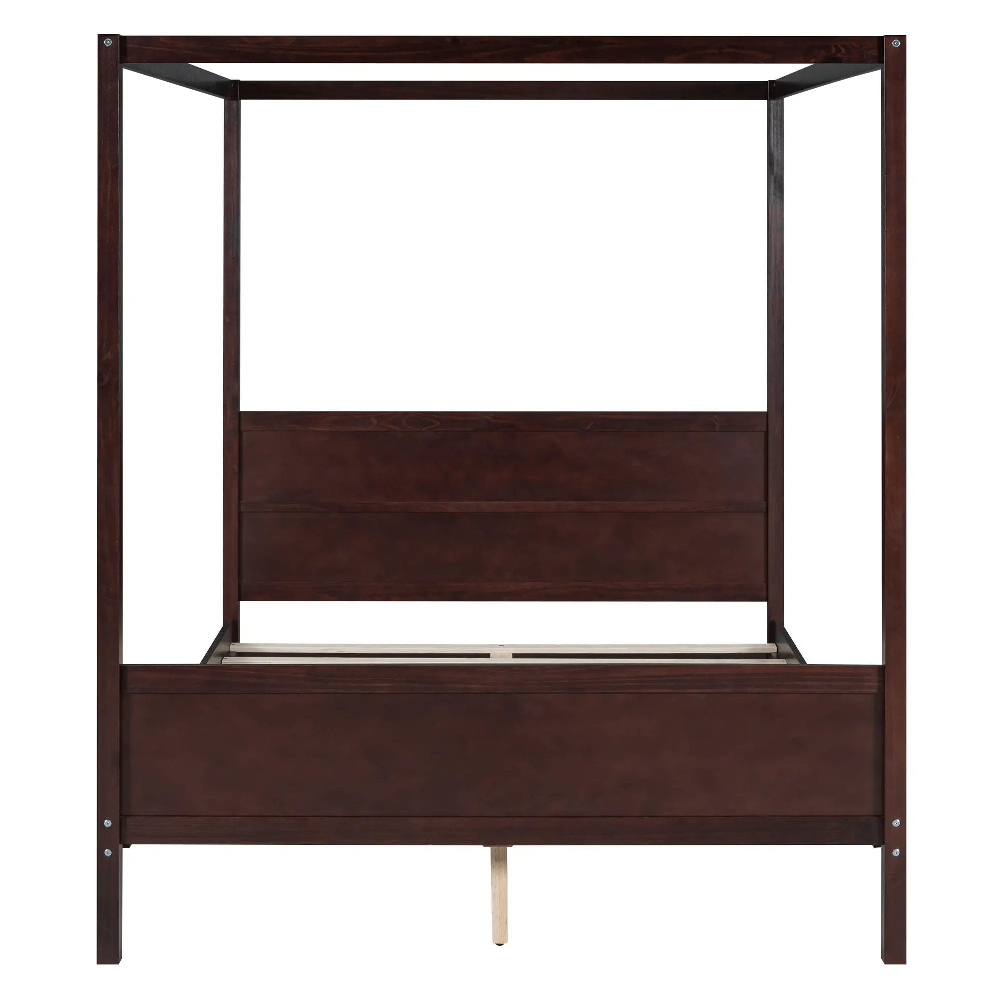 Canopy Platform Bed With Headboard And Footboard, Slat Support Leg by HouseOfZazla