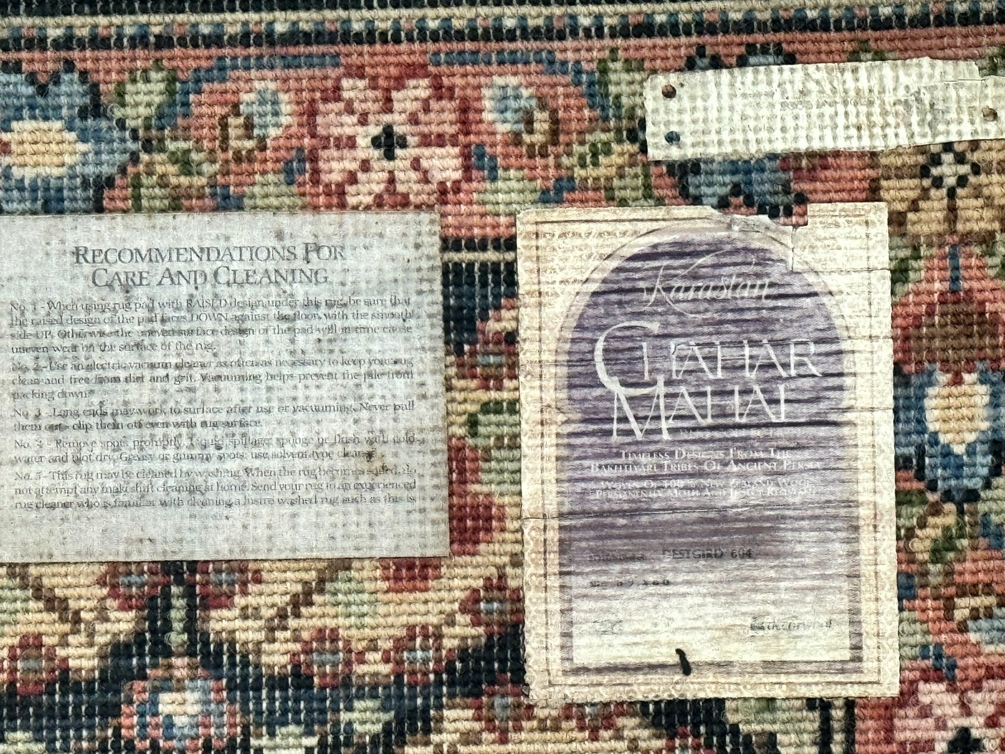 Karastan Rug 5.9 x 8.6, Chahar Mahal #604, Wool Vintage Discontinued Karastan Carpet by Jewel Rugs