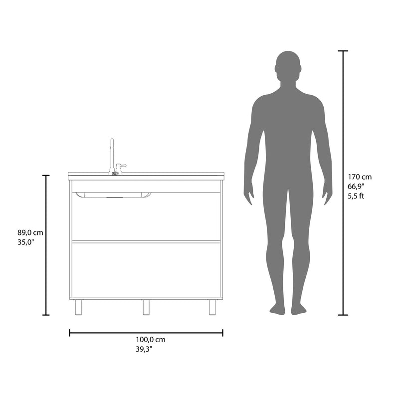 Alatna Freestanding Utility Base Cabinet with Stainless Steel Countertop by HouseOfZazla