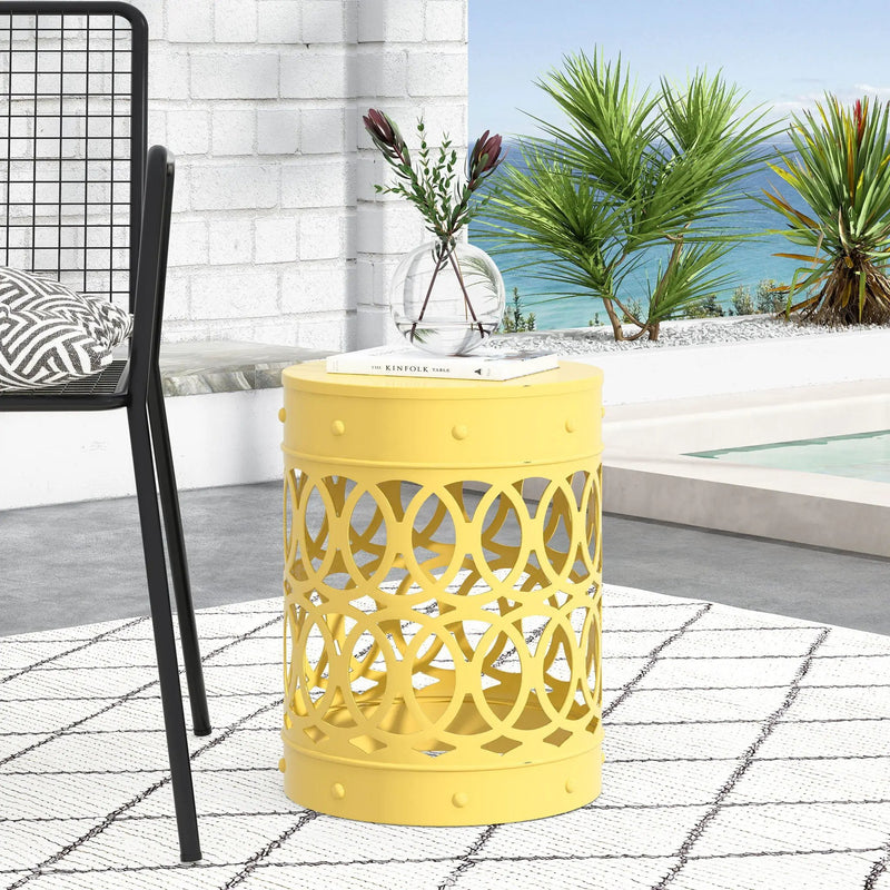 Outdoor Metal Large End Table, Modern Design by HouseOfZazla