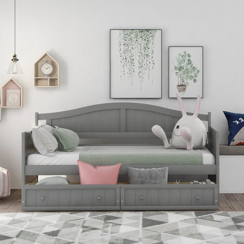 Wooden Daybed, Sofa Bed, No Box Spring Needed by HouseOfZazla
