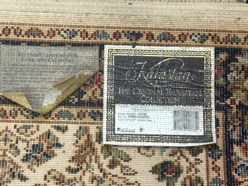 Karastan Rug 2x4, Ivory Sarouk #760, Vintage Wool Small Karastan Carpet, Original 700 Series, Discontinued by Jewel Rugs