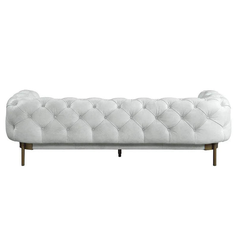 Ragle - Sofa - Vintage White Top Grain Leather by Unique Piece Furniture
