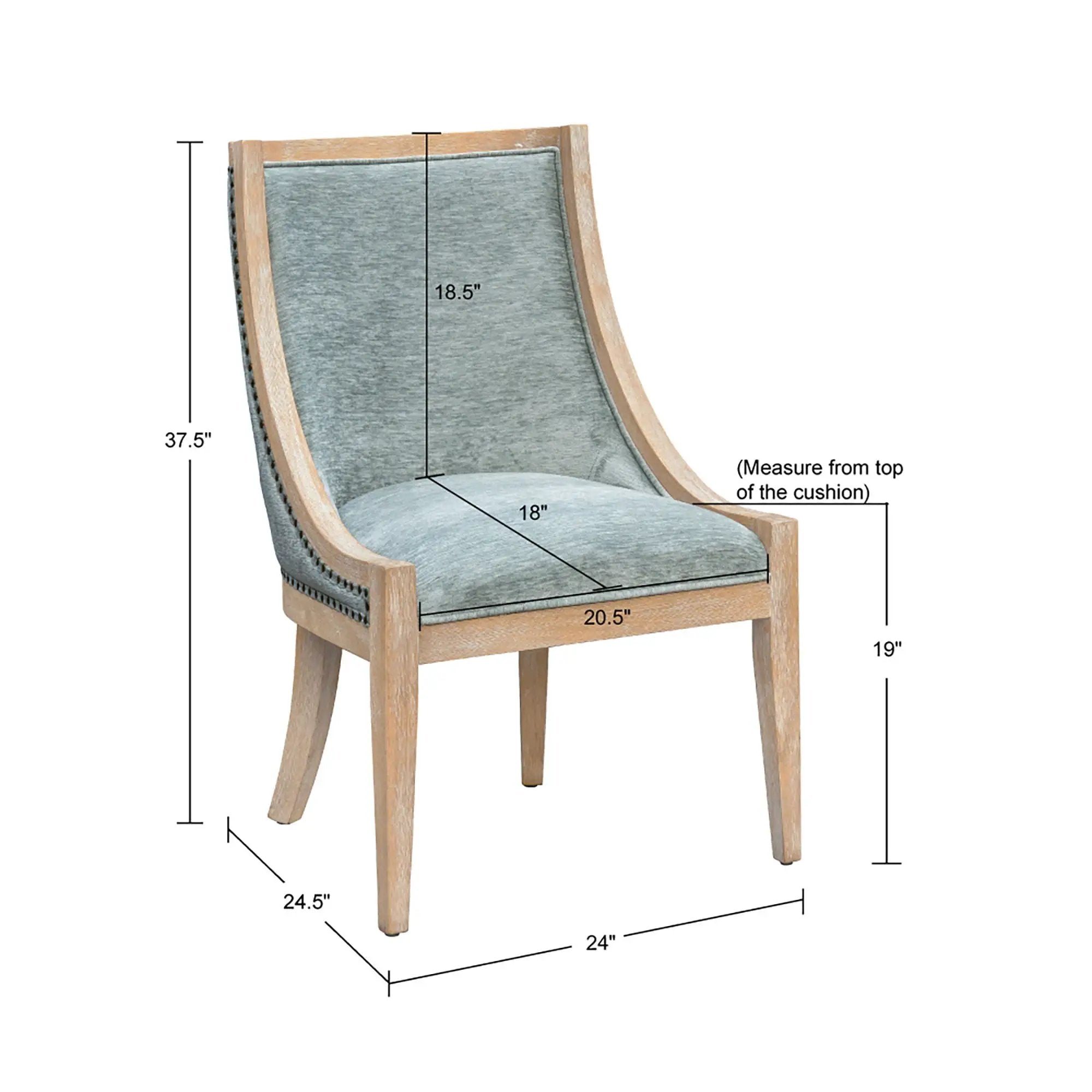Upholstered Dining Chair With Nailhead Trim by Unique Piece Furniture
