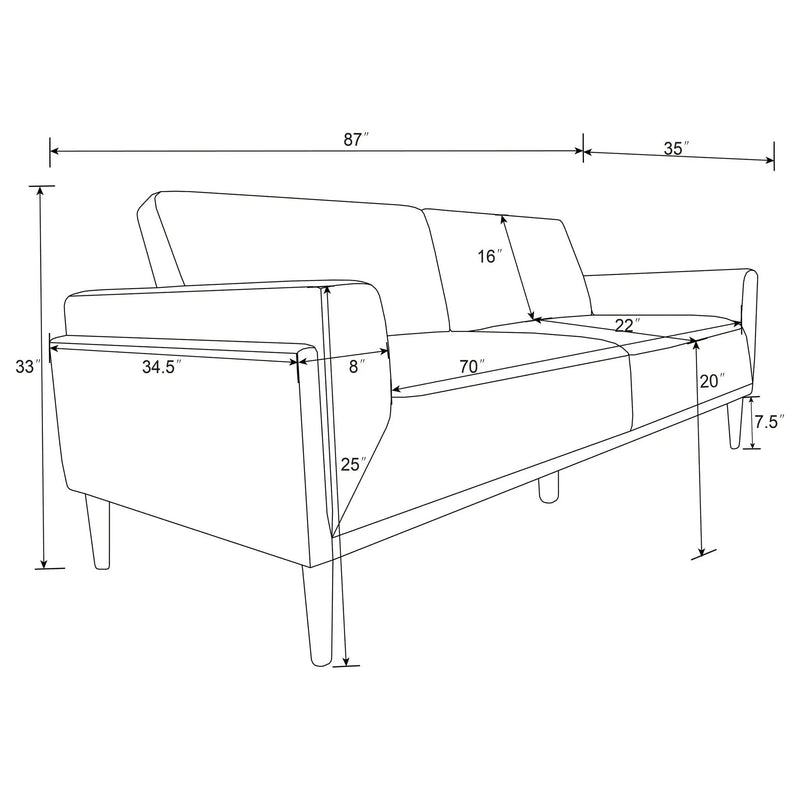 Andrena - Track Arms Sofa by HouseOfZazla