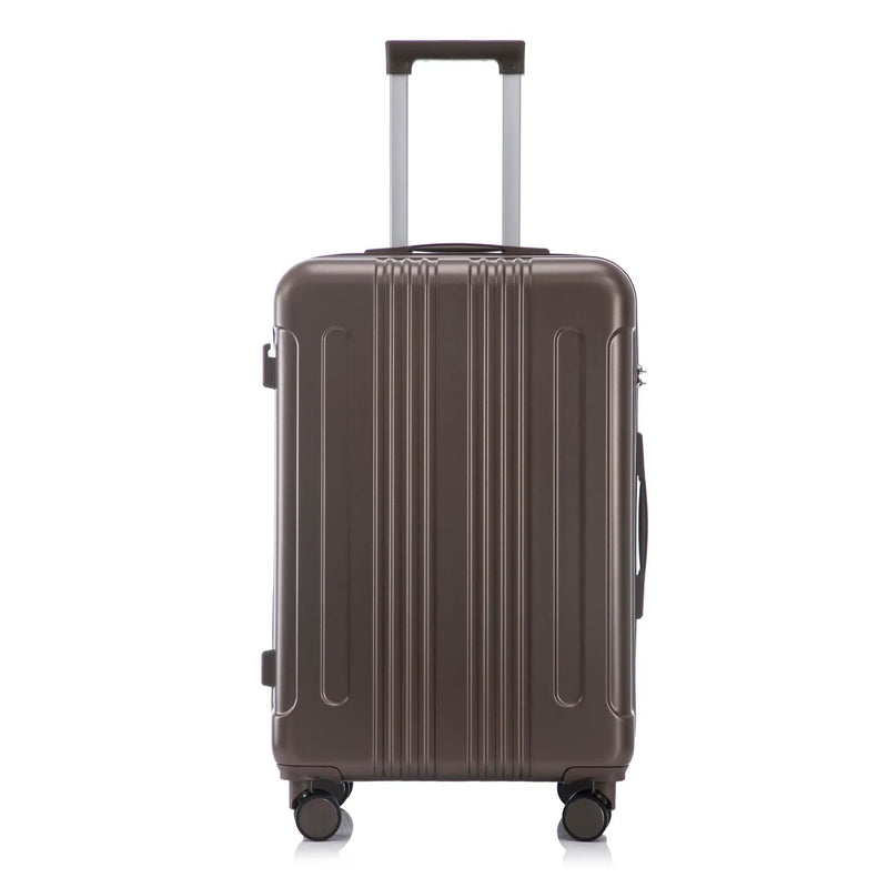3 Piece ABS Spinner Wheel Luggage Set (Brown) by HouseOfZazla