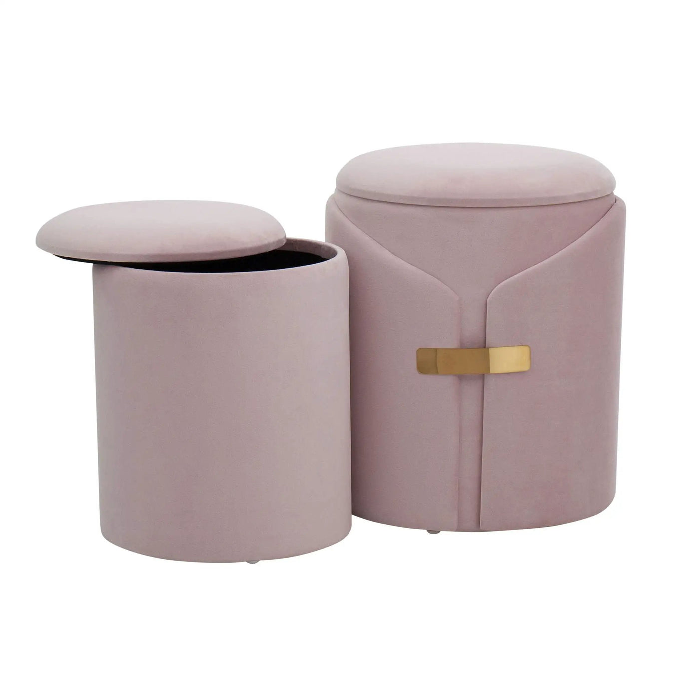 Dahlia - Contemporary / Glam Nesting Ottoman Set by HouseOfZazla
