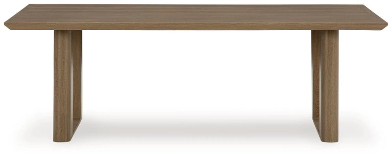 Serene Bay - Rectangular Dining Table With Umbrella Option - Dark Brown by Unique Piece Furniture