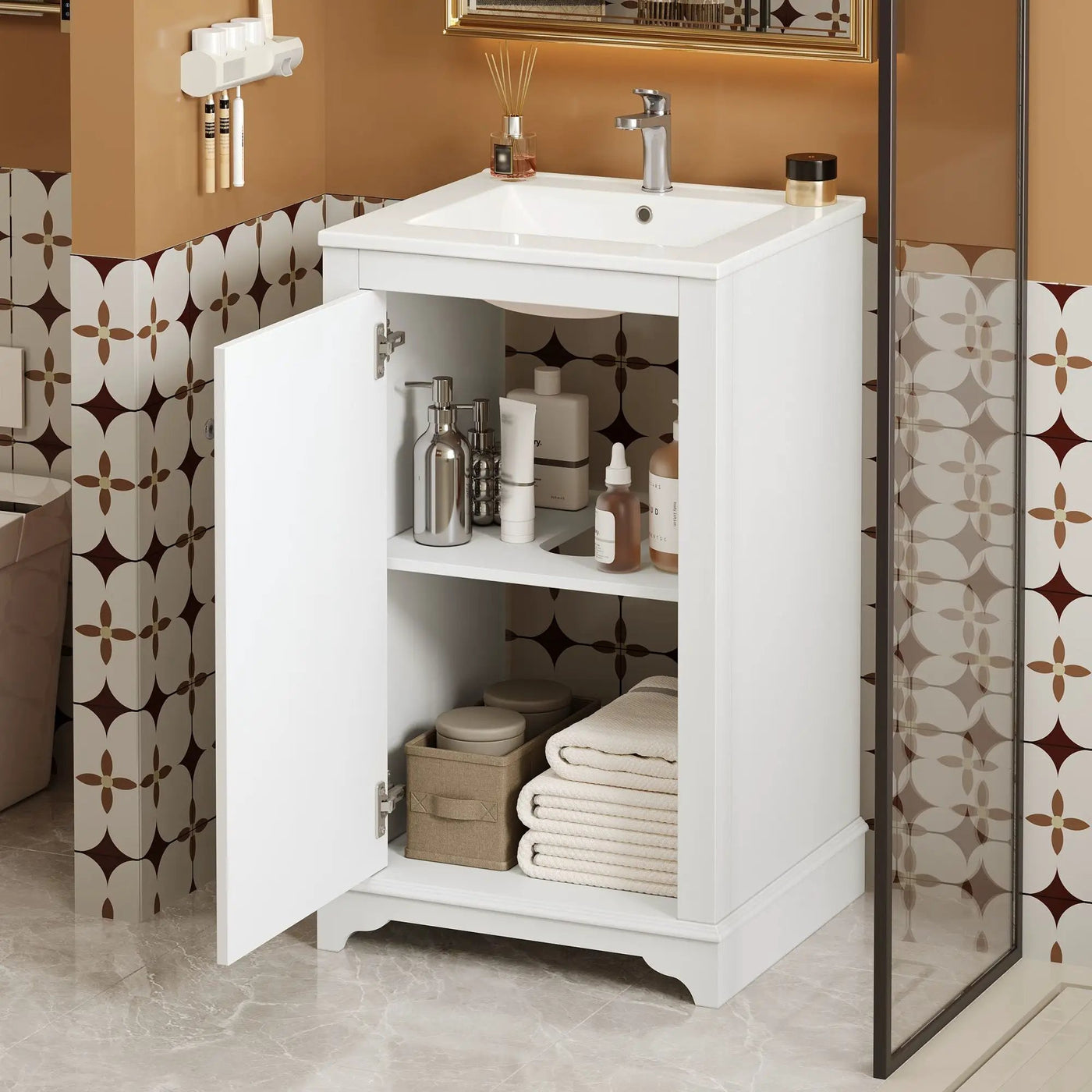 Bathroom Vanity With Sink, Freestanding Single Cabinet Set by HouseOfZazla
