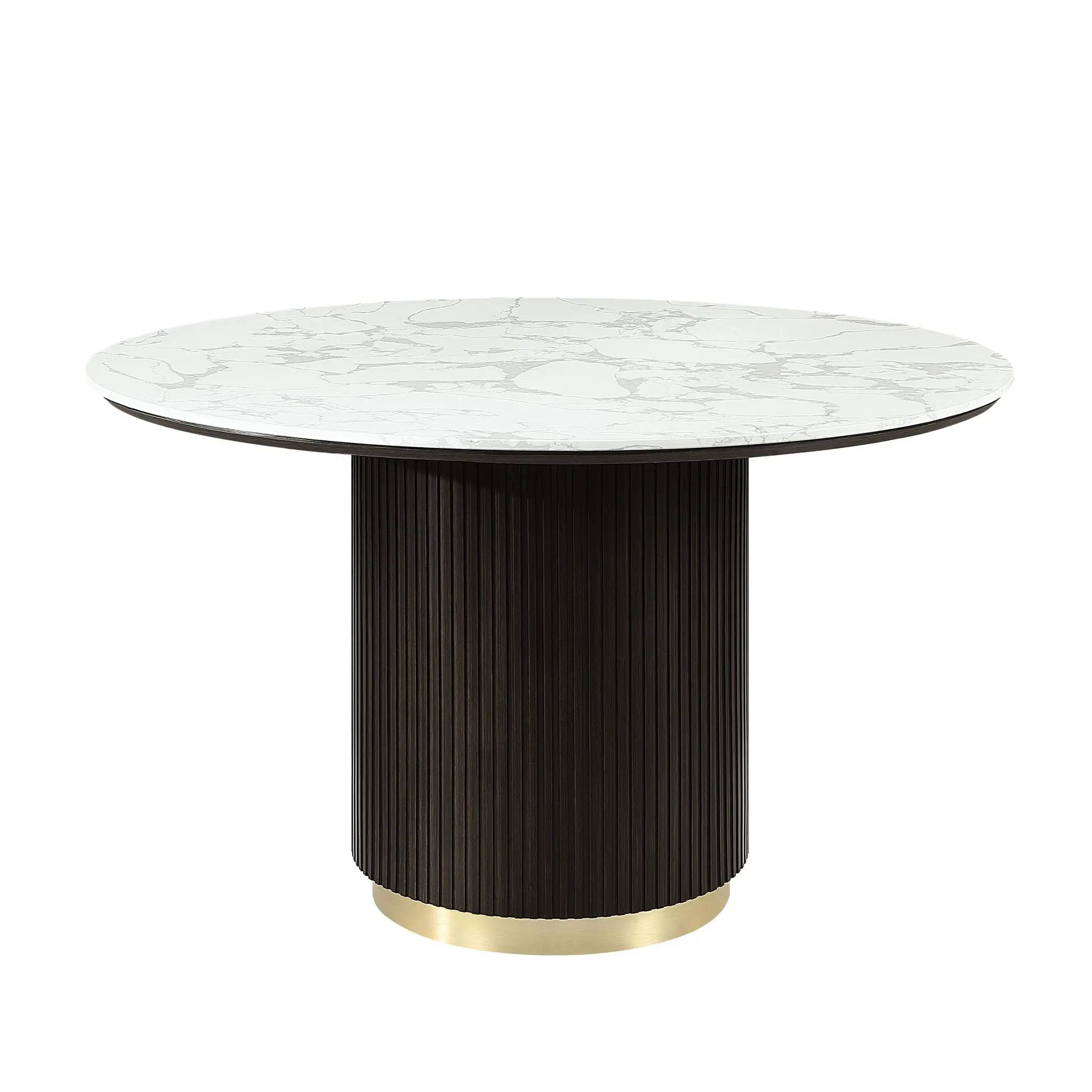 Clayten - Around Dining Table - Marble / Espresso by Unique Piece Furniture