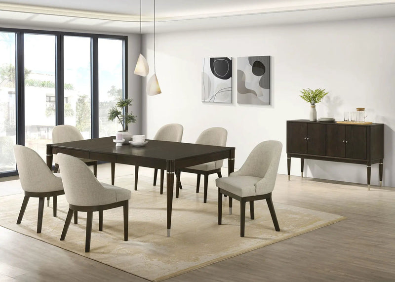 Reseda 8-piece Dining Set With Sideboard Ash Brown by Unique Piece Furniture